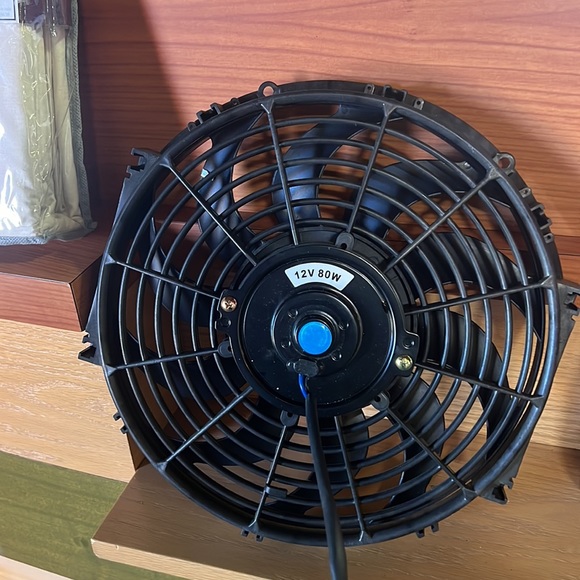 NIB Universal Slim Fan Push Pull Electric Radiator Cooling 12V 80W. No mounts - Picture 2 of 6